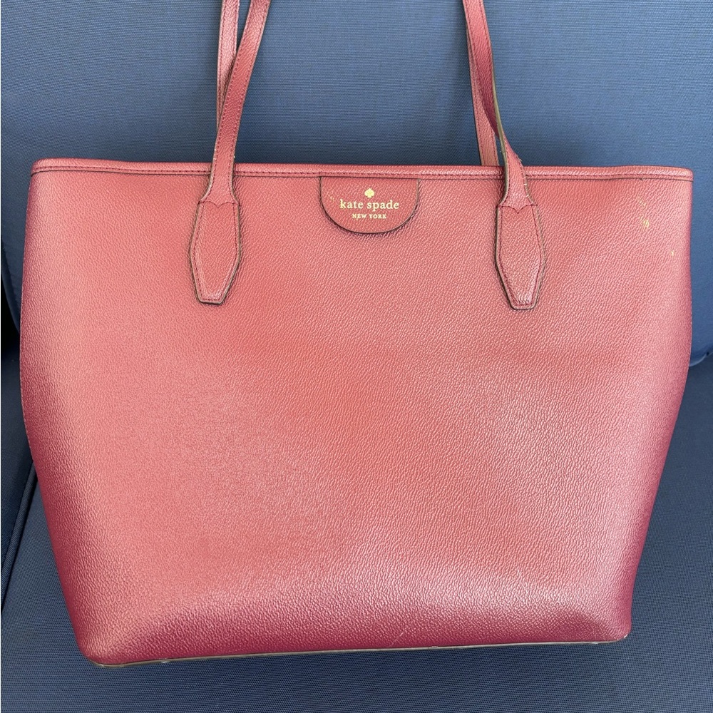 Kate Spade purple saffiano leather tote